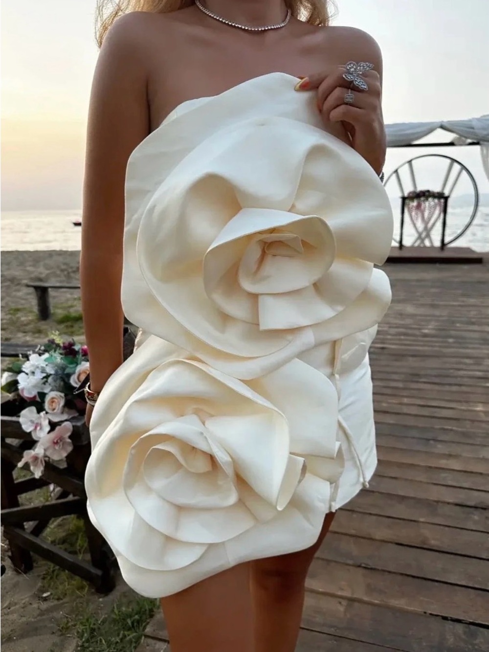 Yojani Boutique Elora Dress - Ivory